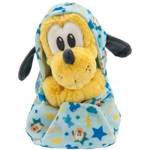 Disney Babies Pluto Plush in Blanket Stuffed Animal‎ Kids Toy NWT